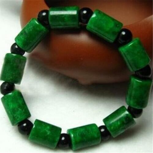 Natural green Jadeite beads bracelet