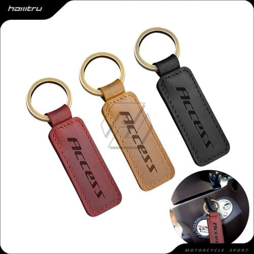 Motorcycle Keychain Motocross Cowhide Key Ring Fits for Suzuki Access 125