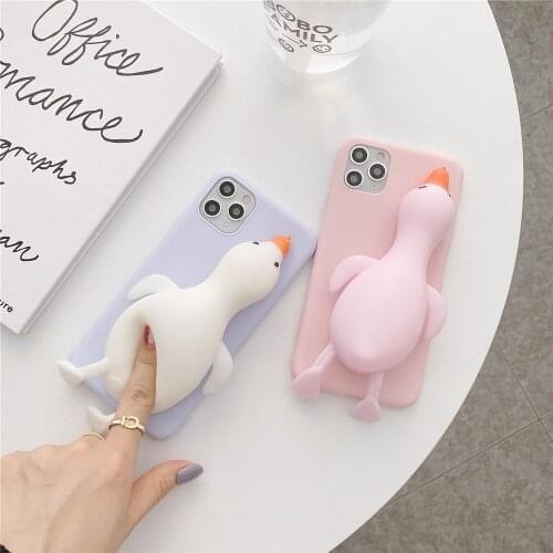 Relive Stress Bubble Duck Case For Samsung Galaxy A12 A21S A32 A42 A52 A72 A31 A51 A71 A50 A70 A10E A20E A11 Fidget Toys Cover