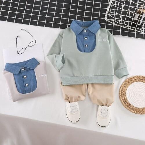 New Spring Autumn Baby Clothes Children Boys Cotton Sweatshirts+Pants 2Pcs/Set Toddler Casual Infant Clothing Kids Tracksuit