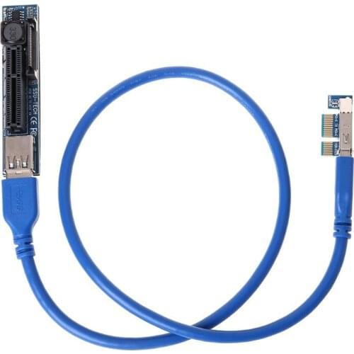 Add On Card PCI Express USB 3.0 Adapter Raiser Extender PCIE Riser Card USB 3.0 PCI-E SATA PCI E Riser PCI Express X1 to X4 Slot