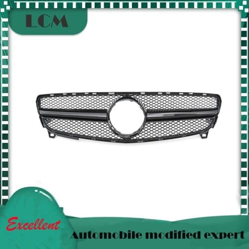 For AMG Look Front Bumper Racing Grille For-Mercedes For-Benz A-class W176 A160 A180 A200 A250 A45 2016-2018 with Emblem