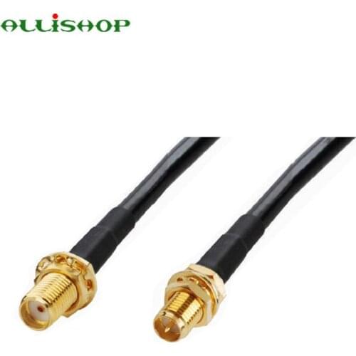 ALLiSHOP SMA female socket jack to RP-SMA female brooches plug low loss LMR195 0-3Ghz pigtail cable for Antenna extension