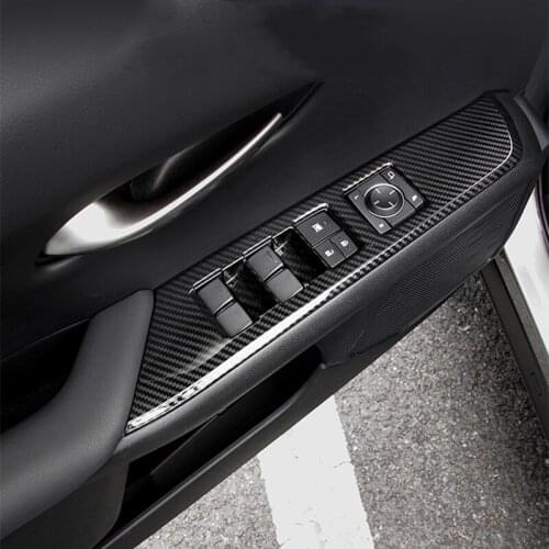 Car Window Button Control Panel Protection Cover Decoration Sticker Interior Styling Accessories For Lexus UX200 UX250 2019 2020