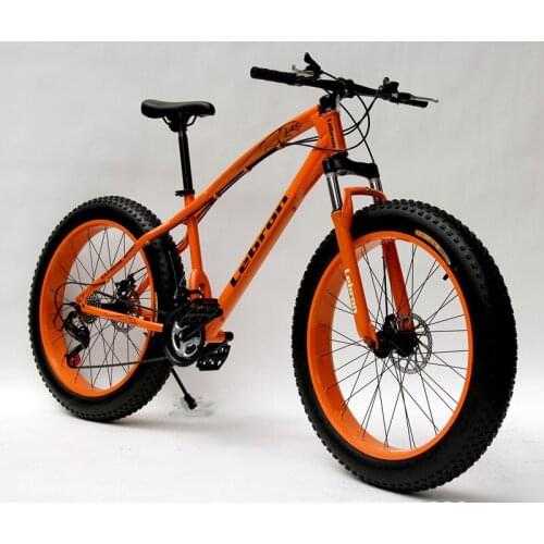 Leopard 26 Inch Shock Big Tyre Double Disc Brake Snowmobiles Mountain Bike Fat Tyres Beach Bicycle