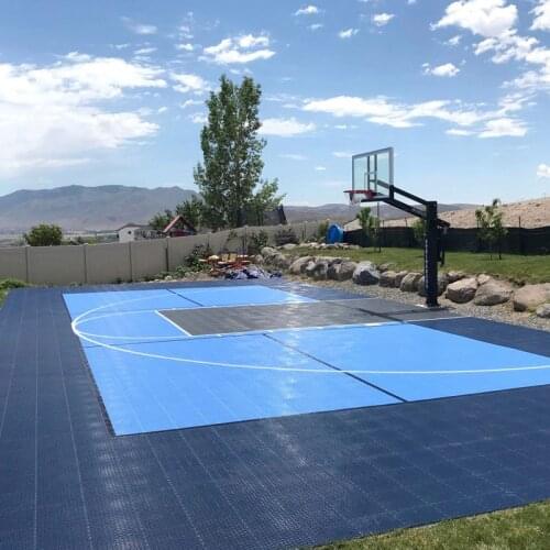 Beable Outdoor Multi-Sport Game Court Half Basketball Surface Can Be Customized With Team Colors Lines And Logo
