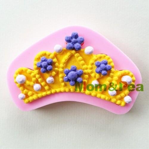 Mom&Pea 1025 Free Shipping Crown Shaped Silicone Mold Cake Decoration Fondant Cake 3D Mold Food Grade
