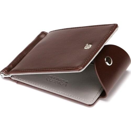 Men PU Leather Wallet Card Holder Male Fashion Purse Small Hasp Money Bag Mini Vintage Slim Wallets Clutch Bags Carteira