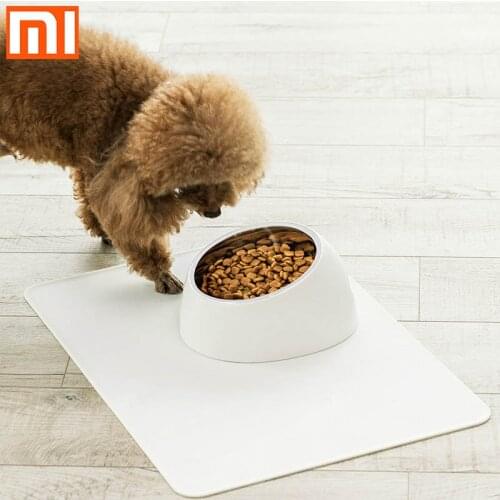 Xiaomi mi home pet tilting basin double liner tilt design non-slip grip healthy material cats and dogs universal pet cat bowl