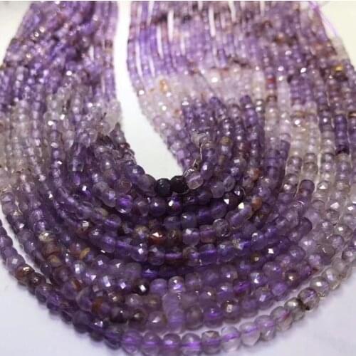 Natural Cacoxenite phantom cube beads for needlework faceted square crystal DIY necklace bracelet loose perle for jewelry making