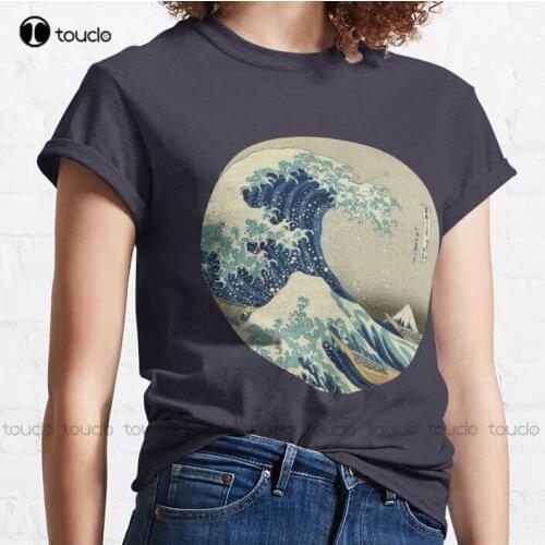 New Great Wave Off Kanagawa Circle Japan Vintage Classic T-Shirt T Shirts For Men S-3Xl Unisex