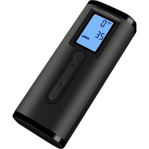 New portable inflatable air compressor pump with LCD display for car bicycle tire ball swimming ring