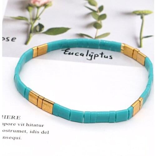Original Design Bracelet Female Amoi European and American Fashion Beach Bohemian Tila Beaded Jewelry Charms for Bracelet