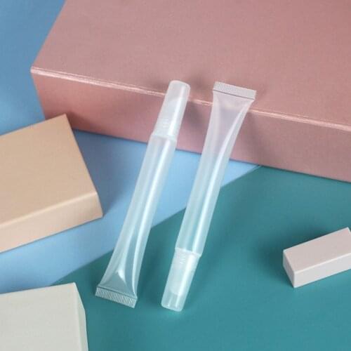 20-200pcs 15ml Empty Lipstick Tube Lip Balm Soft Tube Makeup Squeeze Clear Plastic Lip Gloss Container Refillable Bottles