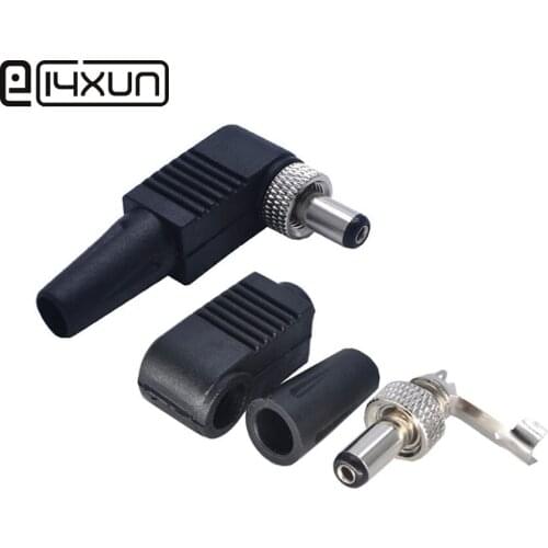 1pcs Lockable 5.5*2.1mm / 5.5*2.5mm DC Power Male Plug jack Panel Mount Connector for DC-025 jack
