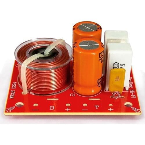 2Way 80W Tweeter Bass Speaker Filter Circuit HIFI Audio Frequency Divider Stereo Crossover Filters For Home Theater 4-8Ω Speakek
