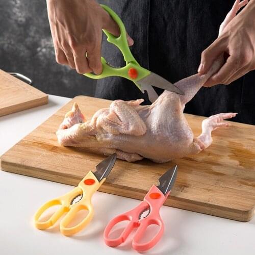 2 in 1 multifunctional scissors bottle opener stainless steel indoor potato meat cheese vegetable bone cutting scissors kitchen