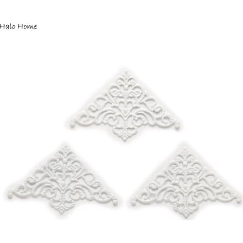 25 Piece Plating White Carved Book Scrapbooking Decorative Collar Corner Albums Folders Box Bags 50x32mm