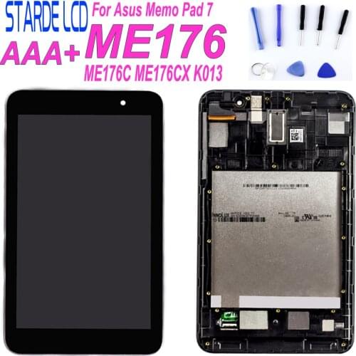 7'' For Asus Memo Pad 7 ME176 ME176C ME176CX K013 LCD Display Touch Screen Digitizer Assembly with Frame Replacement Parts