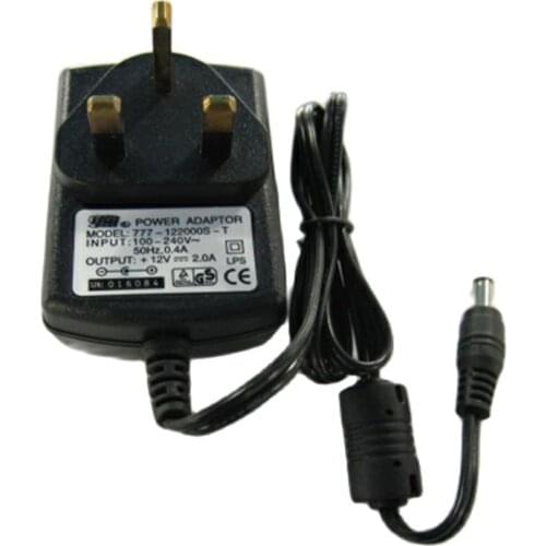 UK style 12V 2A power adaptor 12V DC transformer12V 2A AC DC adaptor 110-240V to 12V Converter to DC 12V Power Supply 5.5x2.1mm