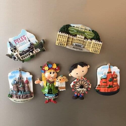 Australia Russia Tourist Attractions Souvenirs Three-dimensional Resin Refrigerator Sticker Refrigerator Decorations