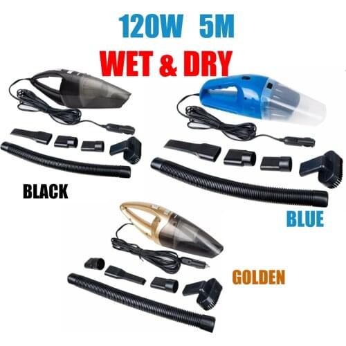 Car Handheld Vacuum Cleaner Mini Portable Wet-Dry Vacuums 12V 120W Cyclone Cleaner for Vehicle Cleaning Dust Debris Grit