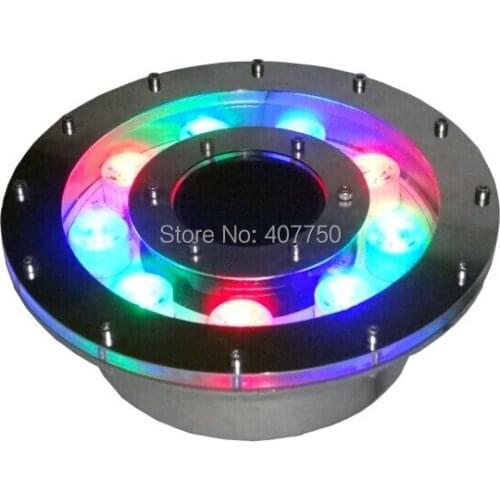 Free shipping to EuropeIP68 rgb led fountain light 9W 12V led underwater light 10pcs/Lot for scenic spots