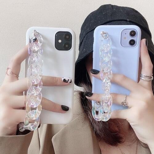 Clear Crystal Bracelet Hand Chain Case For Samsung Galaxy S20 FE Note 20 Ultra S10 S9 S8 Plus Note 10 Lite Soft Silicone Cover