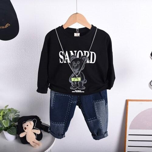 Kids Clothes Outfits Cartoon Toddler Boys Clothes Set Long Sleeve Clothing Children Girls Boy Sets Spring Autumn T-shirt + Pants