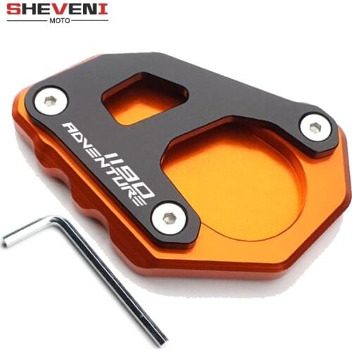 For KTM 1190 ADV 1190 Adventure CNC Aluminum Motorcycle Side Stand Plate Kickstand Extension Pad Side Stand Enlarge