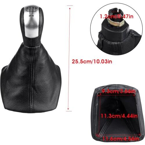 For Skoda Octavia MK2 II FL 2004 2005 2006 2007 2008-2011 Car Gear Shift Knob Manual Gear Lever Shifter Gaitor 5/6 Speed
