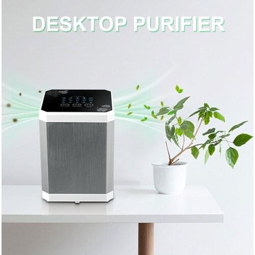 Negative Ion Generator Air Purifier 3 Levels Desktop Purifier for Home Office Active Carbon HEPA Filter Mini Air Ionizer CN Plug