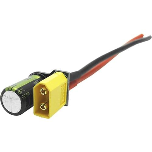Motive-RC XT30/XT60 Male Plug Connector Cable with Capacitor for Soldering FPV ESC PDB 3~6s Lipo Battery