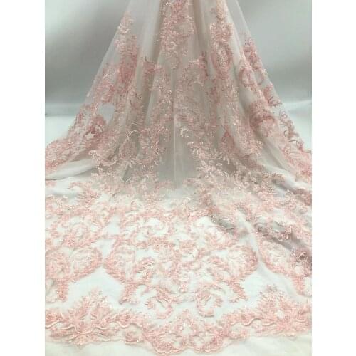 Classic J-1088813 wedding lace fabric for party Embroidered Lace Net African Lace Fabric with beads