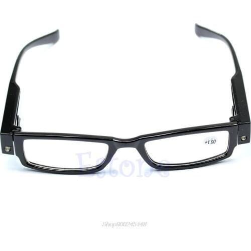 Classic Unisex Multi Strength LED Reading Glasses Eyeglass Spectacle Diopter Magnifier Light UP Eyewear Jy28 20 Dropship