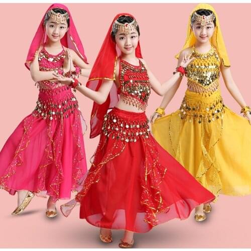 Belly Dance Costumes Girls Oriental Costumes For Kids Indian Dress Sexy Clothes Childrens Day Performance Clothing DN1115