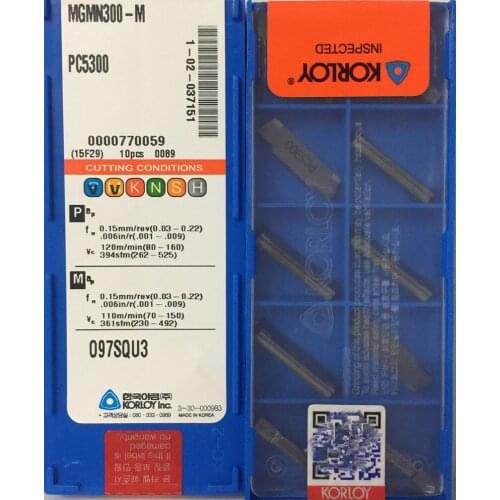 MGMN150 MGMN200 MGMN250 MGMN300 MGMN400 MGMN500 PC5300 100% original Made in Korea KORLOY Carbide insert