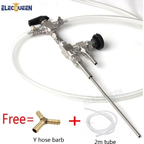 2017 Newest Stainless hose Counter Beer Bottle Filler Line assemble CO2 pressure hose with Y Type CO2 Hose Kit For Homebrewing