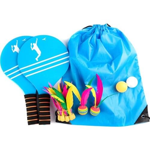 NEW Cricket Beach Tennis Badminton Racket Paddle Set with PingPong Balls Shuttlecocks Garden Open Spaces Park Outdoor