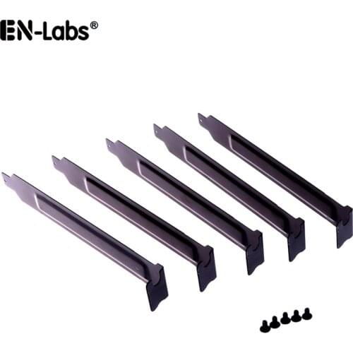 PCI Slot Cover Black Hard Steel Dust Filter Blanking Plate Full Profile PCI Card Bracket for Computer PC Case-5PCS