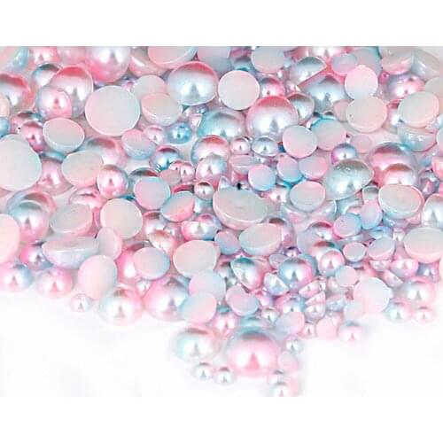3/4/5/6/8mm Half Round Imitation Pearls Beads Flatback Beads For DIY Jewelry Making Accessories