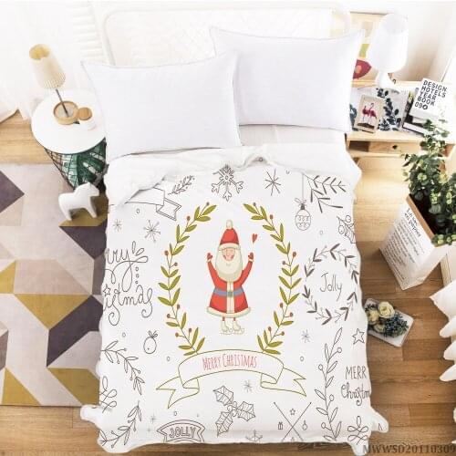 Merry Christmas Design Blanket 3D Creative Blanket Super Soft Fashionable Bed Gift For Children Bedroom Decor