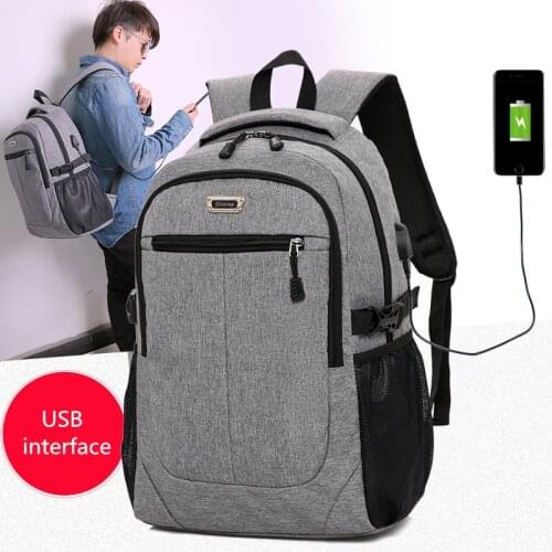 Backpacks casual canvas Travel Unisex laptop Designer student school bag USB backpack waterproof Schoolbags mochila femina