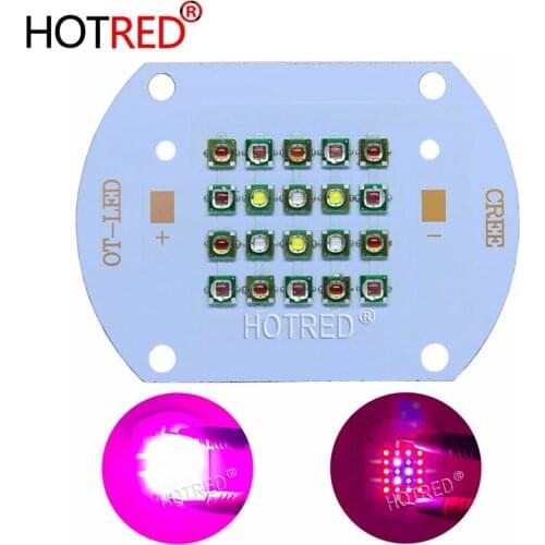 Customized 50W 60W Cree XP-E Plant Grow Multi-Chip LED Lamp Light XPE 660nm + XPE Red Blue White Diode Bulb Mixed On Copper PCB