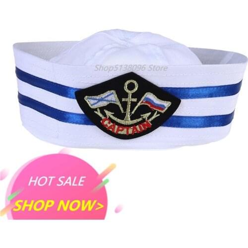Unisex Adults child Captain Sailor Hat Skipper Navy Marine Cap Kids Military Hat Yacht Cap Bar Party Decoration Supplies