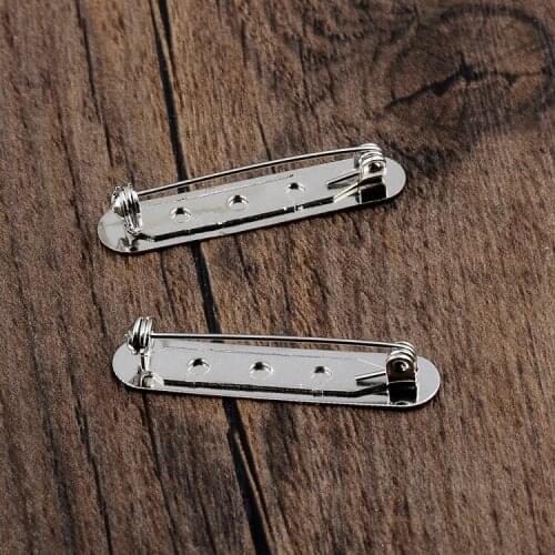 100Piececs/Lot Pins Size 0.8X3.6CM Hand DIY For Brooch Material Safety Pin Handmade Wedding Boutonniere Material Accessories