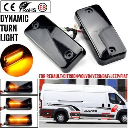 2pcs LED Side Marker Light lamp for RENAULT VOLVO FL/FE IRISBUS HEULIEZ DAF Fiat Ducato IVECO Daily Citroen Relay Peugeot Boxer