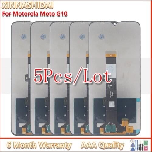 5 Pcs 6.5'' LCD Display For Motorola Moto G10 XT2127-2 LCD Display Touch Screen Digiziter Assembly