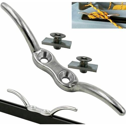 6" Stainless Steel Rope Cleat - Quick Release Track Rail for Kayak Track Mount