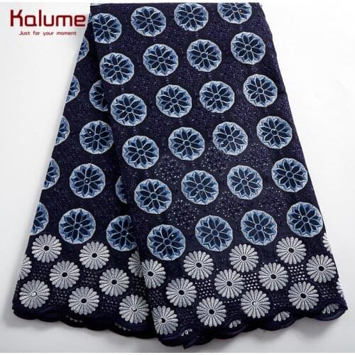 Kalume African Lace Fabric High Quality Nigerian Cotton Lace Fabric Diy Dress Swiss Voile Laces In Switzerland For Dress H2385